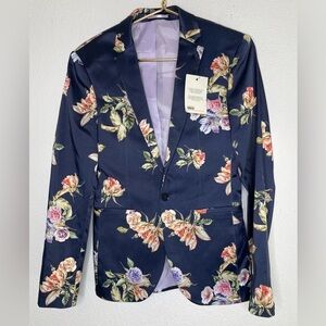 ASOS jacket floral suit blazer men’s sz 36 NWT fully lined style# 06622341